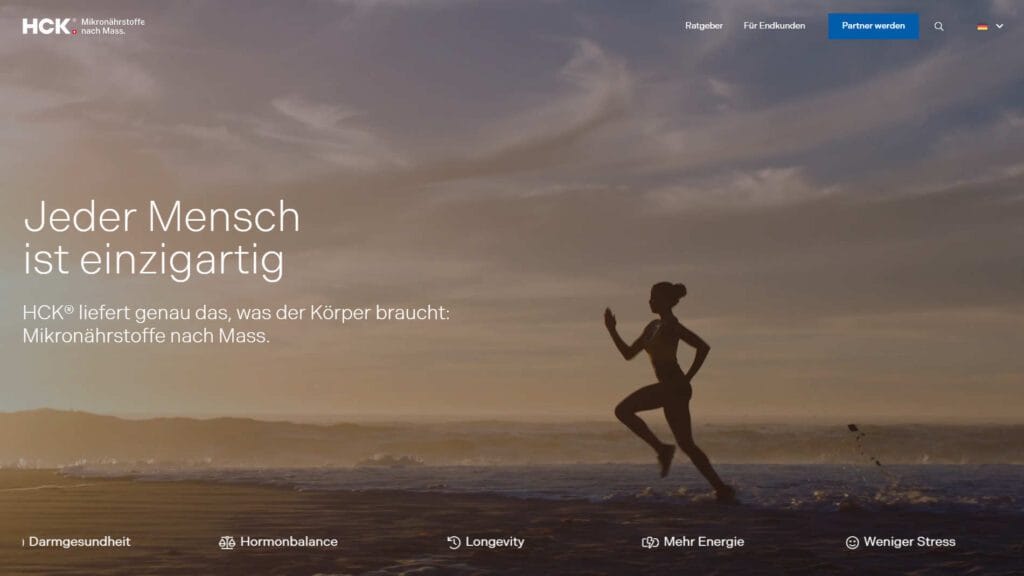 Webseite programmiert für HCK Micronährstoffe