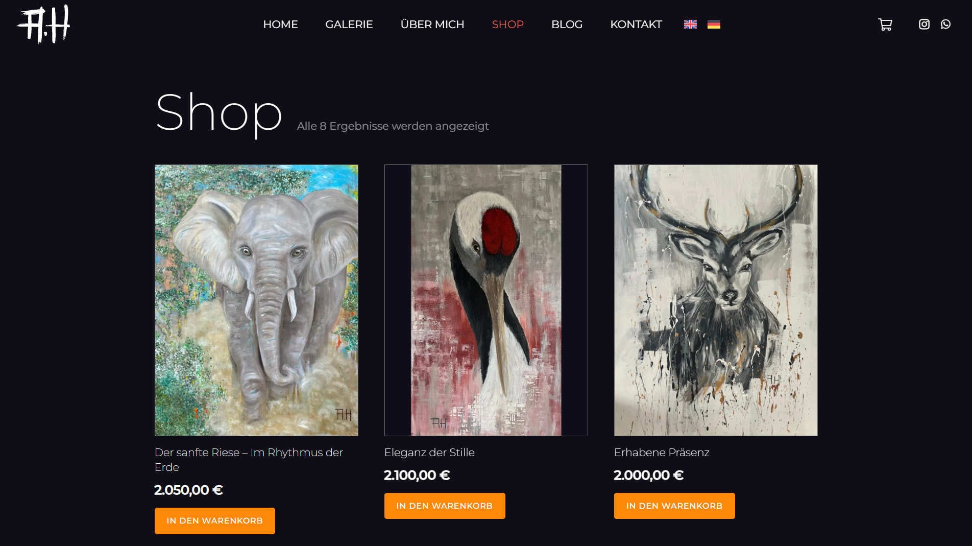 Online-Shop für Kunstambodensee