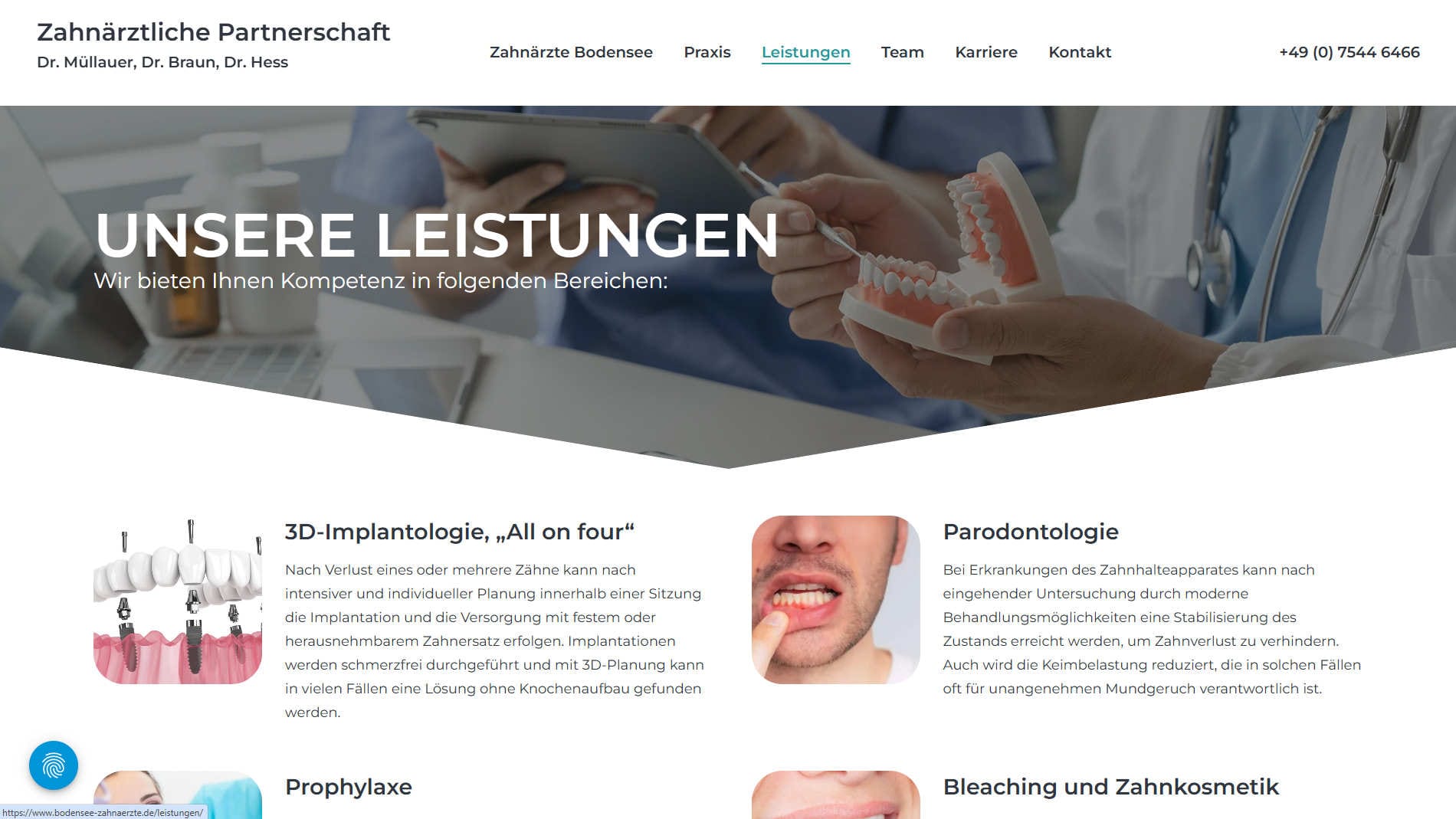Website-Design für Zahnarzt
